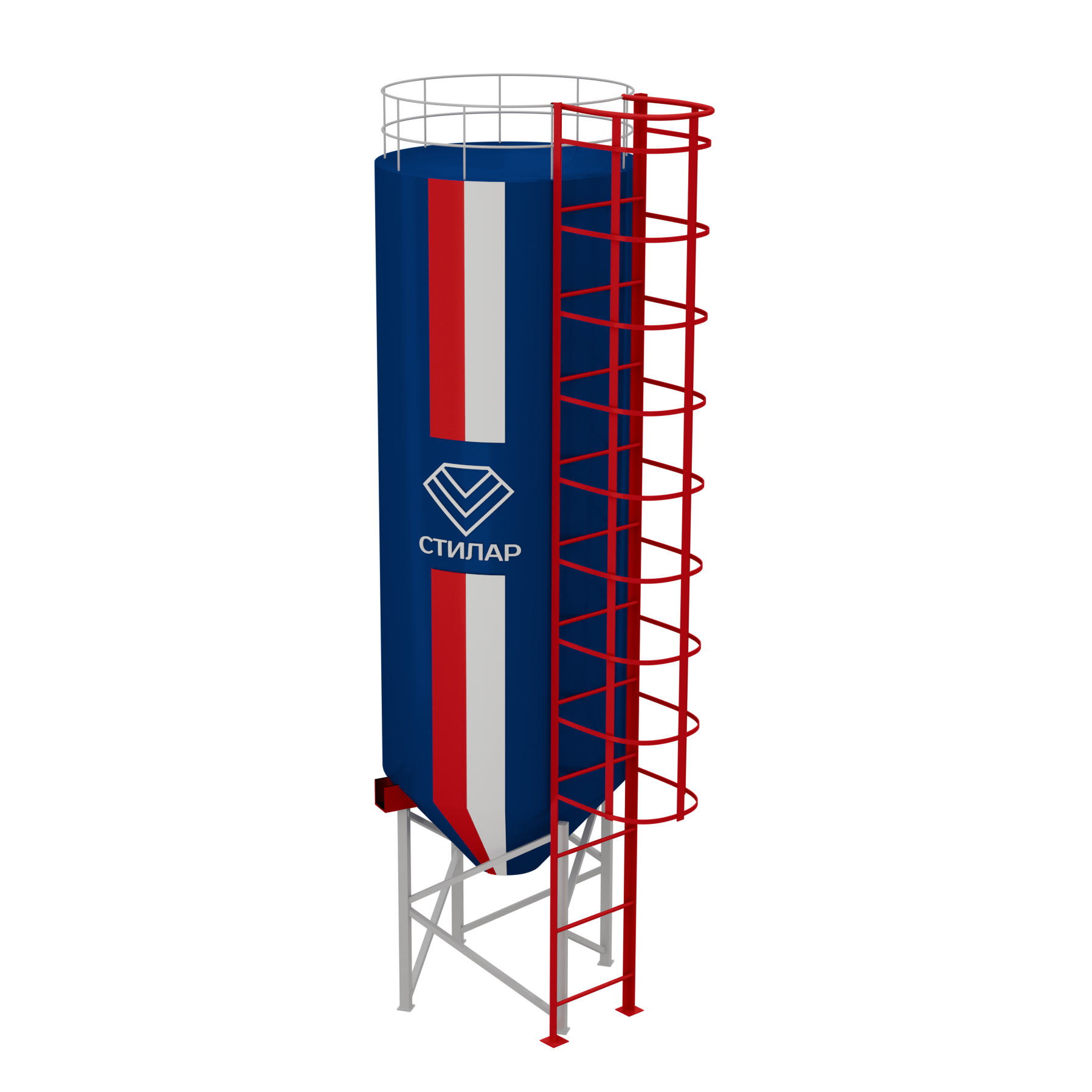 Цельносварный силос для асфальтобетонных заводов 200 м³ от производителя